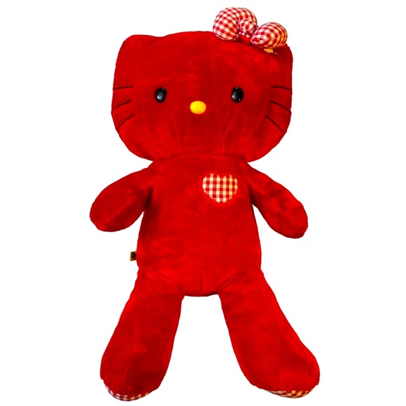 ❣️ BUILD-A-BEAR ❣️ EXTREMELY RARE LIMITED EDITION GINGHAM RED HELLO KITTY (NWOT) - Picture 4 of 12